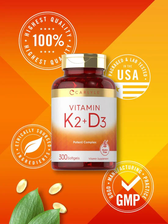 Vitamina K-2 con D-3 300 cápsulas blandas